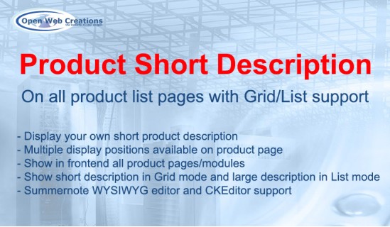 Product Short Description