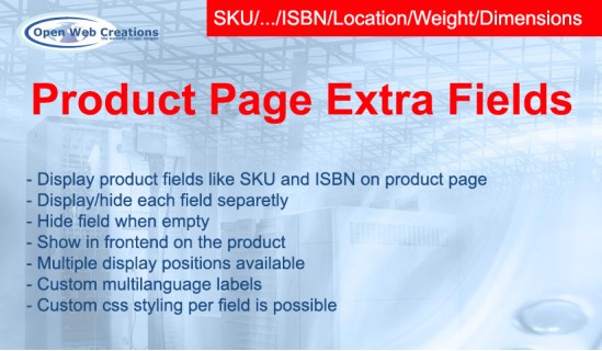 Product Page Product Fields