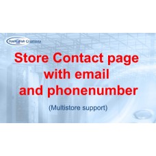 Store Contact page with email and telephone
