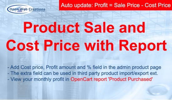 Product Sale and Cost Price
