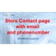 Store Contact page with email and telephone