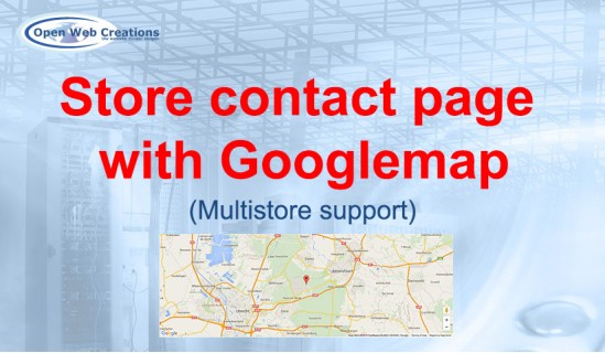 Store contact page with Googlemap image